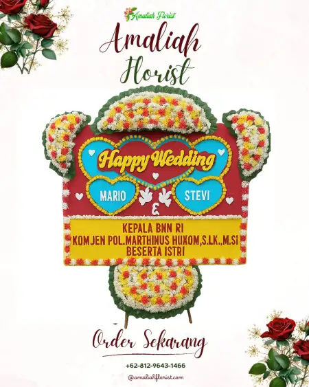 Papan Bunga Pernikahan Bawu